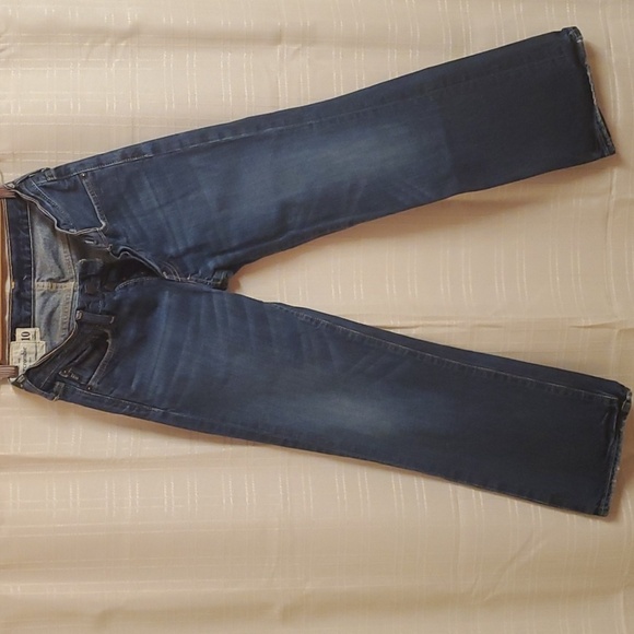 Abercrombie Jeans Boys Size 10 Blue Kilburn Low Rise Boot Distressed - Picture 1 of 16